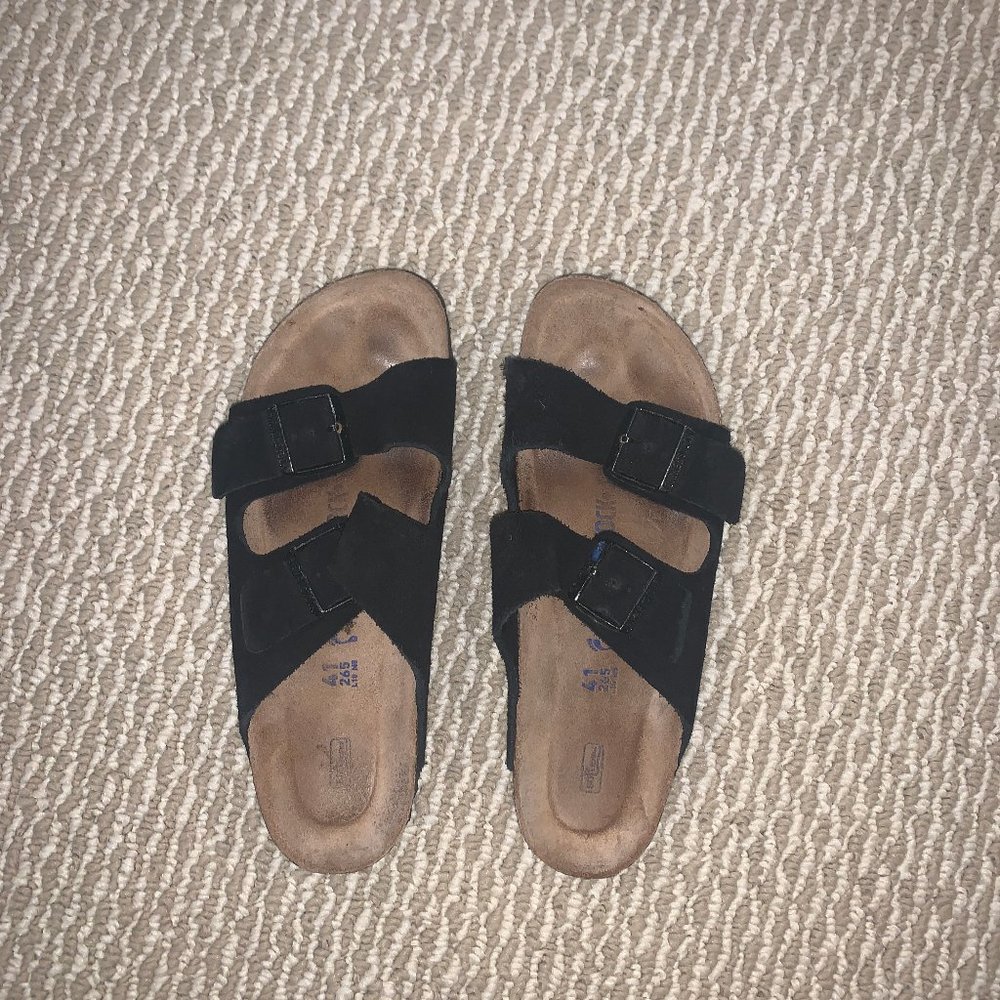 Black Suede Arizona Soft Footbed Birkenstock